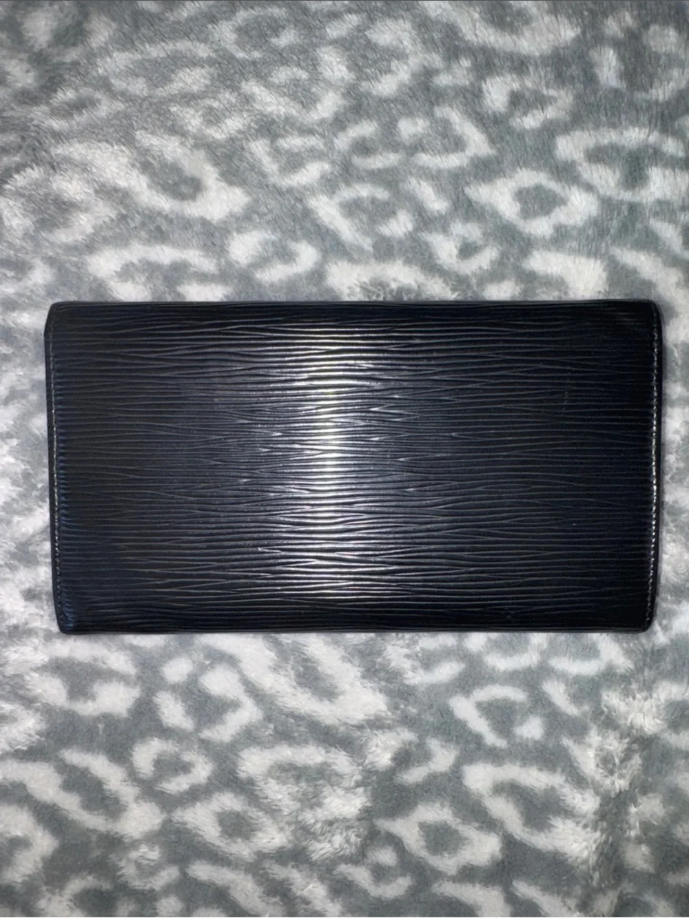 Black Louis Vuitton Epi Leather Long Wallet